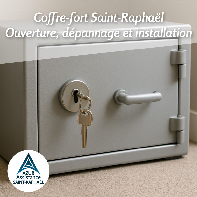 Coffre-fort ouvert à Saint-Raphaël lors d'une intervention de déblocage par Azur Assistance